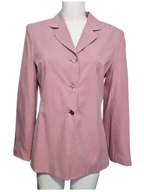 Judith Hart Silk Women's Preppy Pink Minimalist Blazer Sz 8